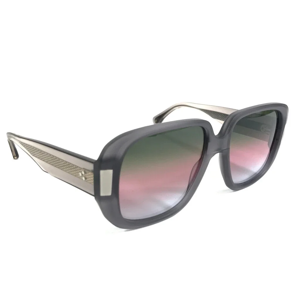 Alfred Kerbs Sunglasses CARI GY Gray Square Frames w/ Gray Pink Gradient Lenses